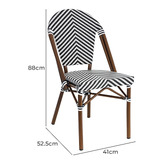 Bistro Five Dana  Parisian Outdoor Dining Chairs
