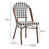 Bistro Five Rohesia Parisian Outdoor Dining Chairs