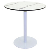 Bistro Five Gloss White Aldis Round Outdoor Dining Table