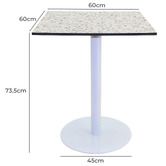 Bistro Five Gloss White Paige Square Outdoor Dining Table
