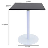 Bistro Five Gloss White Lyon Square Outdoor Dining Table
