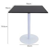 Bistro Five Gloss White Lyon Square Outdoor Dining Table