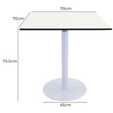 Bistro Five Gloss White Lyon Square Outdoor Dining Table