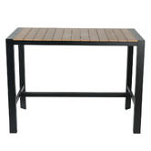 Bistro Five Damien Rectangular Aluminium Outdoor Bar Table