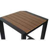 Bistro Five Damien Square Aluminium Outdoor Bar Table