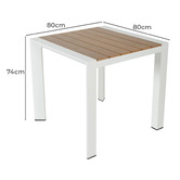 Bistro Five Damien Square Aluminium Outdoor Dining Table
