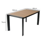 Bistro Five Damien Rectangular Aluminium Outdoor Dining Table