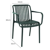 Bistro Five Gracia Outdoor Dining Chairs with Arms