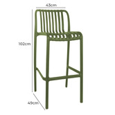 Bistro Five 75cm Gracia Outdoor Barstools