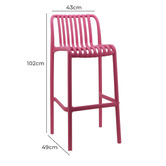 Bistro Five 75cm Gracia Outdoor Barstools