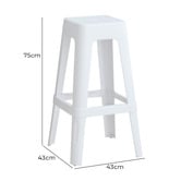 Bistro Five 75cm Narelle Tolix Replica Outdoor Bar Stools