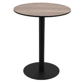 Bistro Five Matte Black Lyon Round Outdoor Dining Table