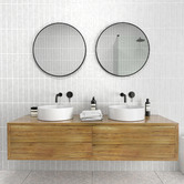 Principle Arc Black Lyla Round Stainless Steel Wall Mirror
