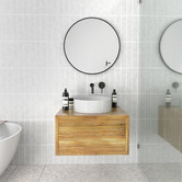 Principle Arc Black Lyla Round Stainless Steel Wall Mirror