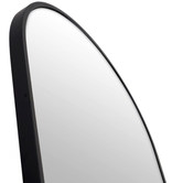 Principle Arc Black Peyton Oval Stainless Steel Wall Mirror