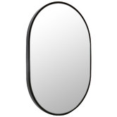 Principle Arc Black Peyton Oval Stainless Steel Wall Mirror