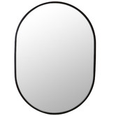 Principle Arc Black Peyton Oval Stainless Steel Wall Mirror