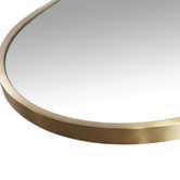 Principle Arc Satin Brass Peyton Oval Stainless Steel Wall Mirror