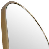 Principle Arc Satin Brass Peyton Oval Stainless Steel Wall Mirror