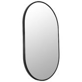 Principle Arc Black Peyton Oval Stainless Steel Wall Mirror