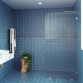 Principle Arc Declan 1000mm Right  Fluted Shower Screen