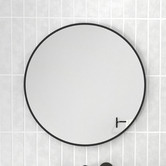 Principle Arc Black Lyla Round Stainless Steel Wall Mirror