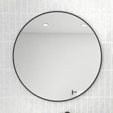 Principle Arc Black Lyla Round Stainless Steel Wall Mirror