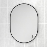 Principle Arc Black Peyton Oval Stainless Steel Wall Mirror