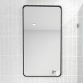 Principle Arc Black Radius Corner Stainless Steel Wall Mirror