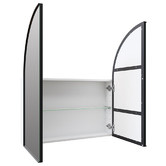 Principle Arc Caleb 2 Door Arched Bathroom Mirror Cabinet
