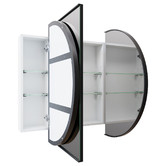 Principle Arc Caleb 3 Door Pill-Shaped Mirror Cabinet