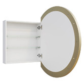 Principle Arc Caleb Round Bathroom Mirror Cabinet