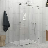 Principle Arc 1320mm Maddison Glass Sliding Shower Screen