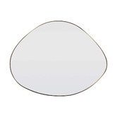 Principle Arc 90cm Satin Brass Monroe Steel Wall Mirror