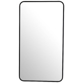 Principle Arc Black Radius Corner Stainless Steel Wall Mirror