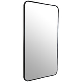 Principle Arc Black Radius Corner Stainless Steel Wall Mirror