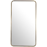Principle Arc Satin Brass Radius Corner Stainless Steel Wall Mirror