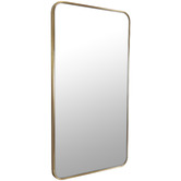 Principle Arc Satin Brass Radius Corner Stainless Steel Wall Mirror