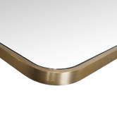 Principle Arc Satin Brass Radius Corner Stainless Steel Wall Mirror