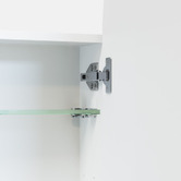 Principle Arc Ava 560mm Arch Frameless Mirrored Shaving Cabinet with Glass Shelf