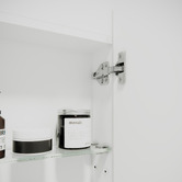 Principle Arc Ava 1200mm Frameless Mirrored Shaving Cabinet with Glass Shelves