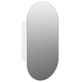 Principle Arc Ava 560mm White Pill Shaving Cabinet with Glass Shelf