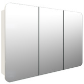 Principle Arc Ava 1200mm Frameless Mirrored Shaving Cabinet with Glass Shelves