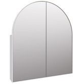 Principle Arc Ava 760mm Arch Mirrored Shaving Cabinet with Glass Shelves