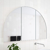 Principle Arc Ava 1200mm Arch Mirrored Shaving Cabinet with Glass Shelves