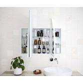 Principle Arc Ava 1200mm Arch Mirrored Shaving Cabinet with Glass Shelves