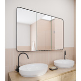 Principle Arc Ava 1200mm Mirrored Shaving Cabinet with Glass Shelves