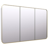 Principle Arc Ava 1200mm Mirrored Shaving Cabinet with Glass Shelves