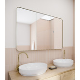 Principle Arc Ava 1200mm Mirrored Shaving Cabinet with Glass Shelves