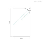 Principle Arc Dallas 1100 x 2000mm Frameless Fluted Glass Shower Screen Panel